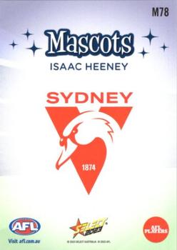 2023 Select AFL Footy Stars - Mascots #M78 Isaac Heeney Back